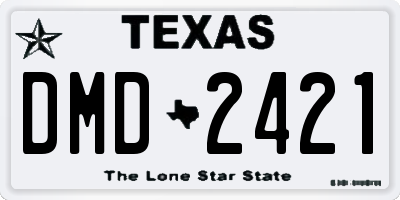 TX license plate DMD2421