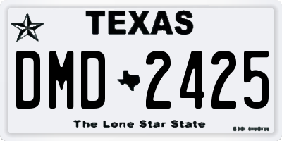 TX license plate DMD2425