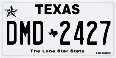 TX license plate DMD2427