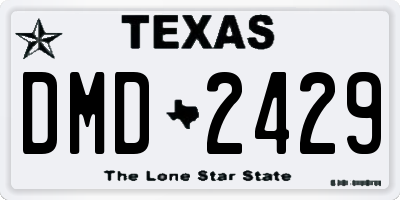 TX license plate DMD2429
