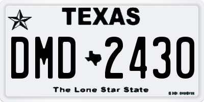 TX license plate DMD2430