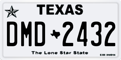 TX license plate DMD2432