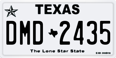 TX license plate DMD2435