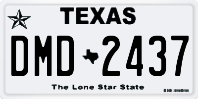 TX license plate DMD2437