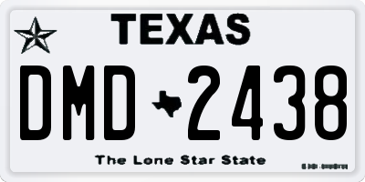TX license plate DMD2438