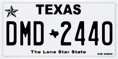 TX license plate DMD2440