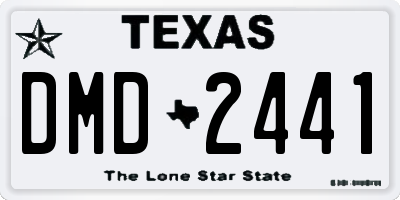 TX license plate DMD2441