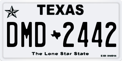 TX license plate DMD2442