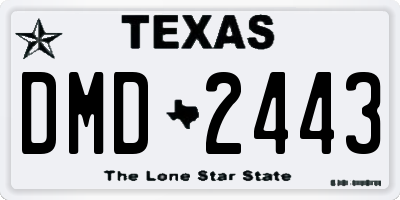 TX license plate DMD2443