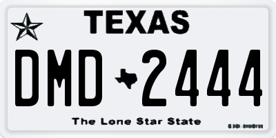 TX license plate DMD2444
