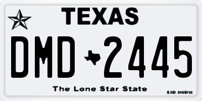 TX license plate DMD2445