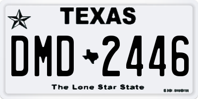 TX license plate DMD2446