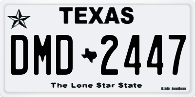 TX license plate DMD2447