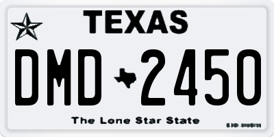 TX license plate DMD2450
