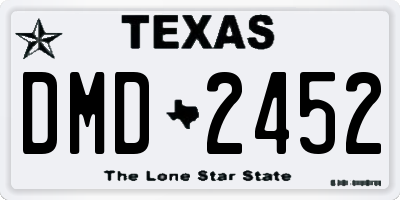 TX license plate DMD2452