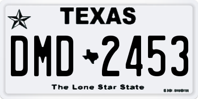 TX license plate DMD2453