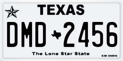 TX license plate DMD2456