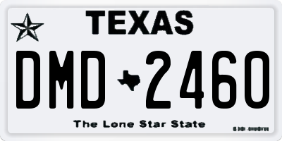 TX license plate DMD2460