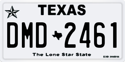 TX license plate DMD2461