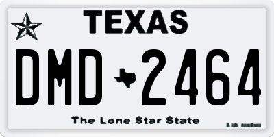 TX license plate DMD2464