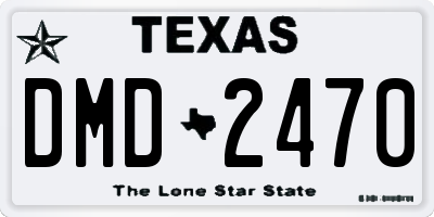 TX license plate DMD2470