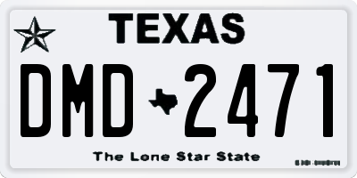 TX license plate DMD2471
