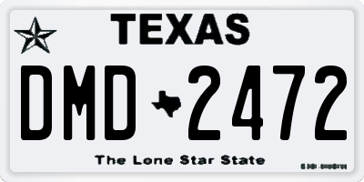 TX license plate DMD2472