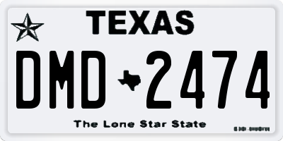 TX license plate DMD2474