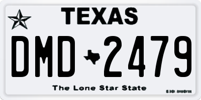 TX license plate DMD2479