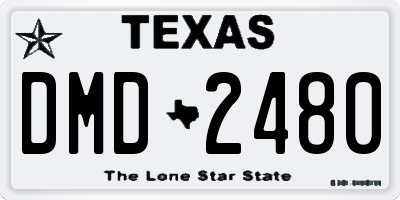 TX license plate DMD2480