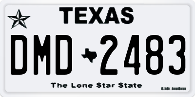 TX license plate DMD2483