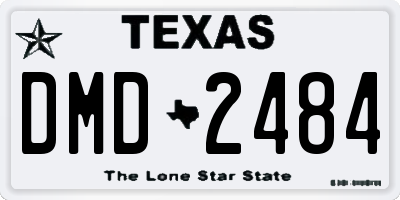 TX license plate DMD2484