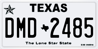 TX license plate DMD2485