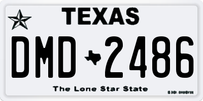 TX license plate DMD2486