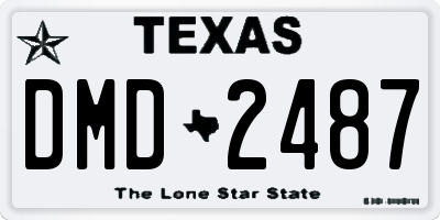 TX license plate DMD2487