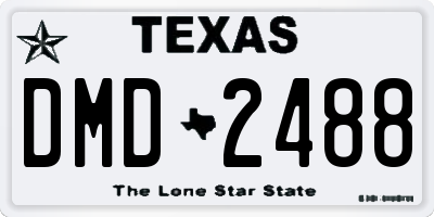 TX license plate DMD2488