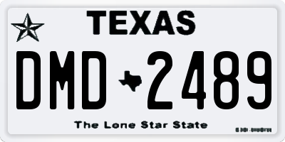 TX license plate DMD2489