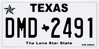 TX license plate DMD2491