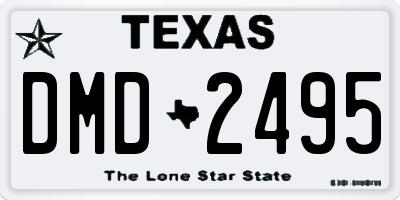 TX license plate DMD2495