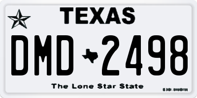 TX license plate DMD2498