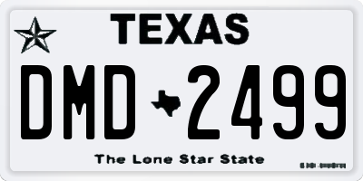 TX license plate DMD2499