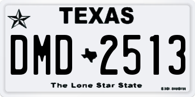 TX license plate DMD2513