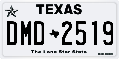 TX license plate DMD2519