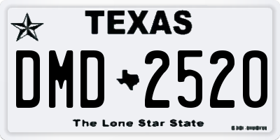 TX license plate DMD2520