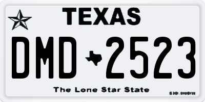 TX license plate DMD2523