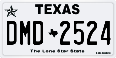 TX license plate DMD2524