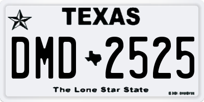 TX license plate DMD2525