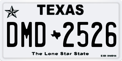 TX license plate DMD2526
