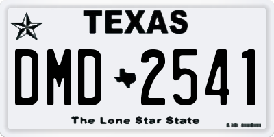 TX license plate DMD2541