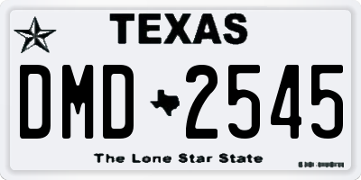 TX license plate DMD2545